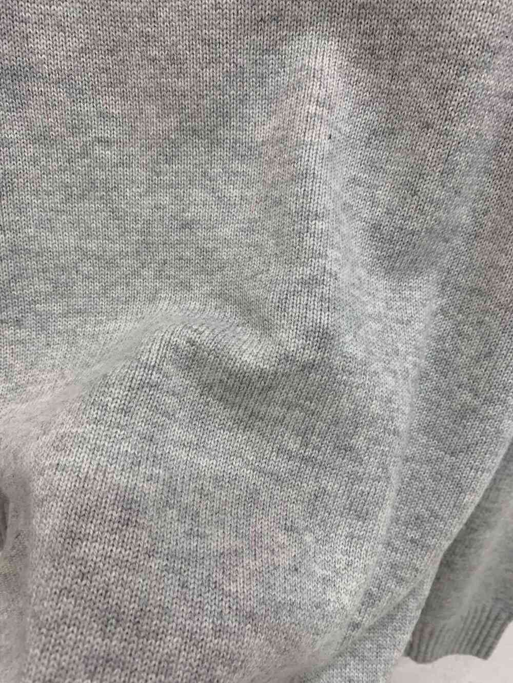 Ralph Lauren Purple Label Grey Cowgirl Bear Patch Crewneck Sweater